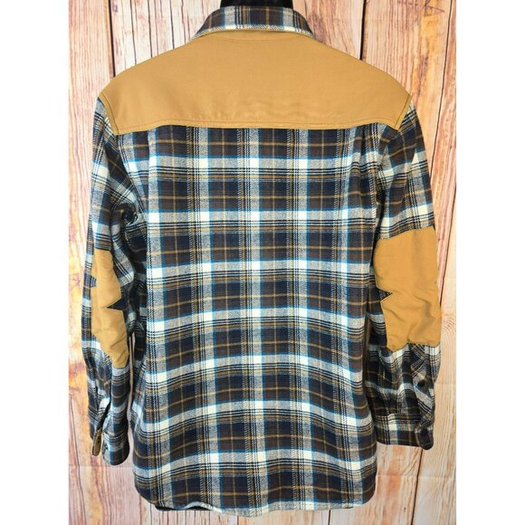 Dickies Mens Flannel Snap Work Shirt Jacket Medium Outdoors Rugged - Picture 3 of 11
